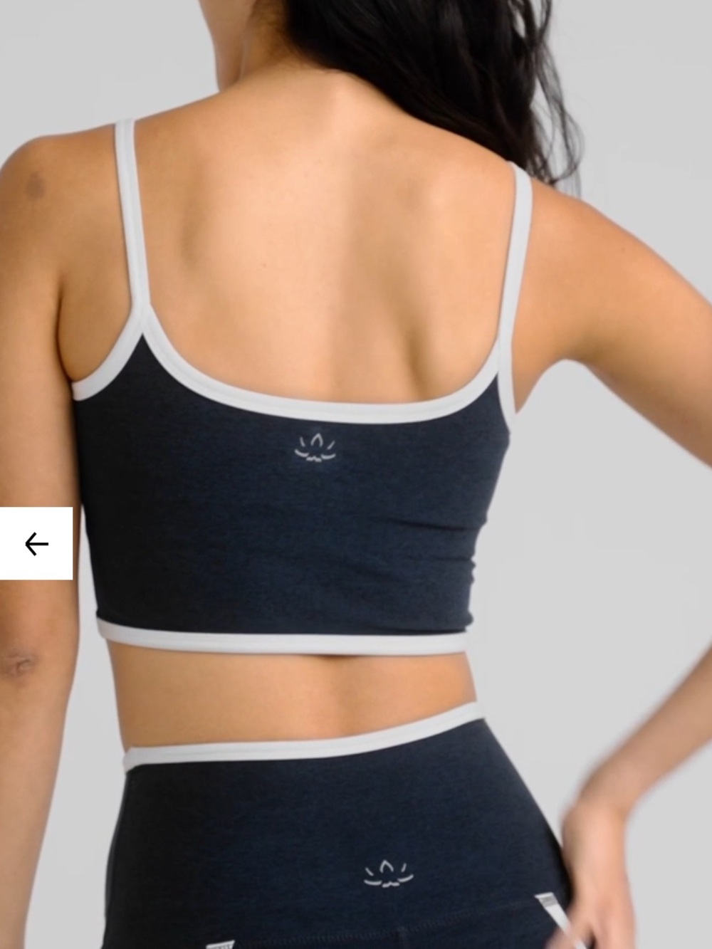 Beyond Yoga Spacedye navy cropped tank